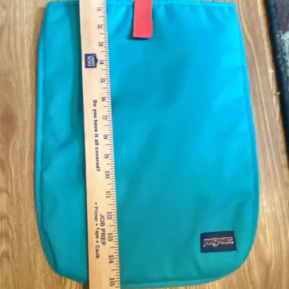 Jansport‎ Aztec Pattern Coral Teal Cream Multiple Zippers Laptop Insert Hg11